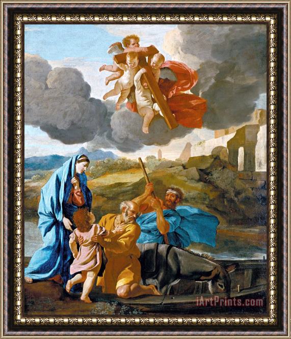 Nicolas Poussin The Return of The Holy Family From Egypt Framed Painting