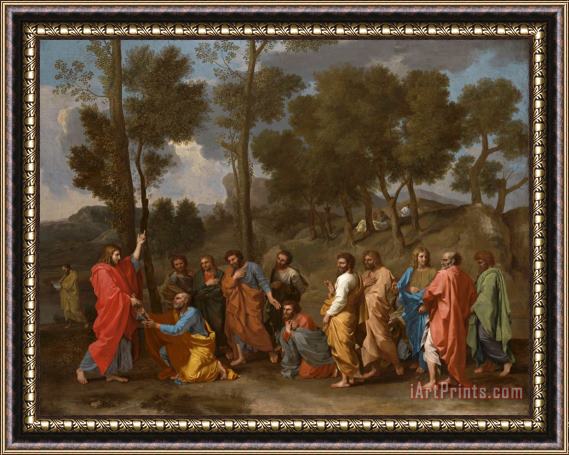 Nicolas Poussin The Sacrament of Ordination (christ Presenting The Keys to Saint Peter) Framed Painting