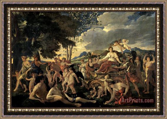 Nicolas Poussin The Triumph of Flora Framed Painting