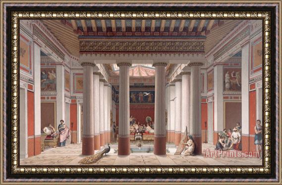 Nordmann A Banquet In Ancient Greece Framed Painting