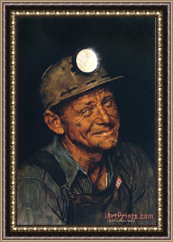 Norman Rockwell Mine America's 1943 Framed Painting