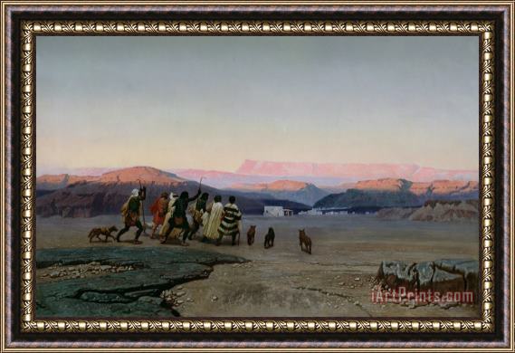 Octave Penguilly lHaridon The Shepherds Led by the Star Arriving at Bethlehem Framed Painting