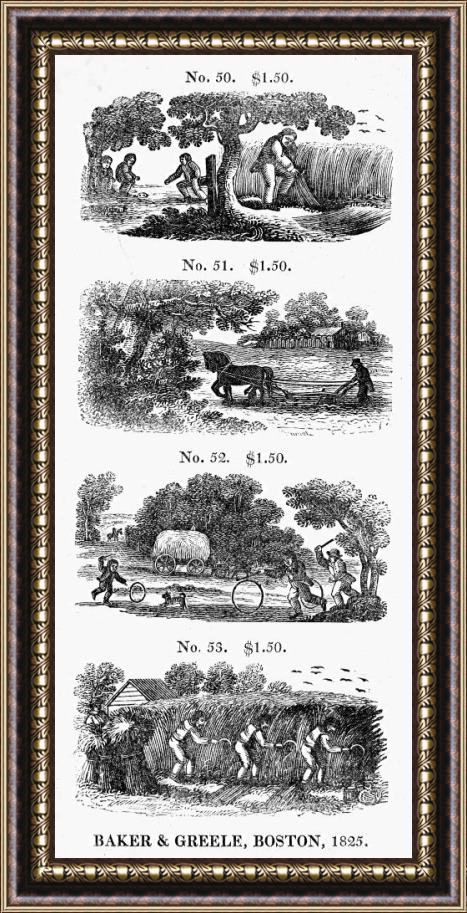 Others Almanac Cuts, 1825 Framed Painting