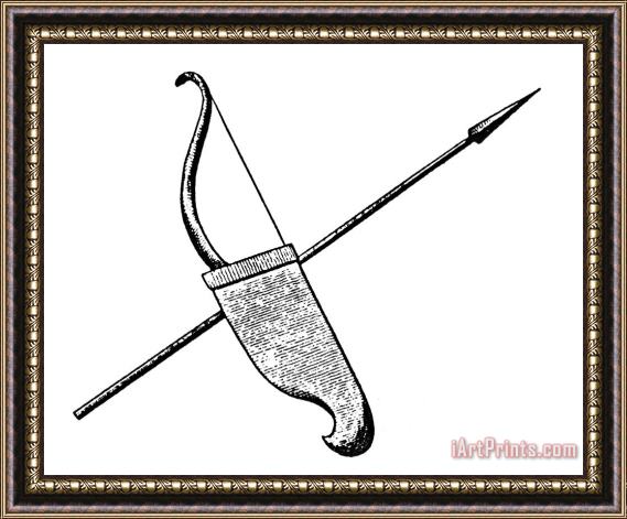 Others Ancient Persian Bow Framed Painting
