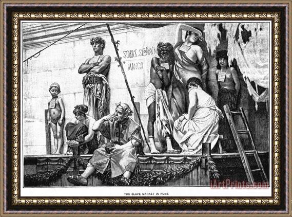 Others Ancient Rome: Slave Market Framed Print