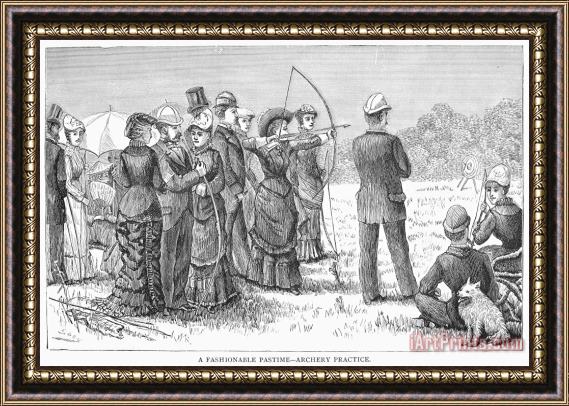 Others ARCHERY, 19th CENTURY Framed Painting