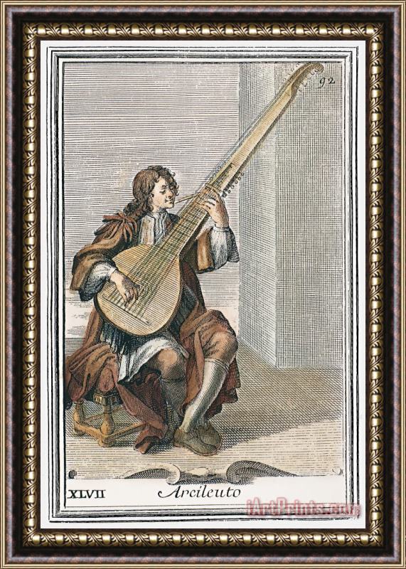 Others Archlute, 1723 Framed Painting