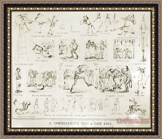Others Baseball Cartoons, 1859 Framed Print