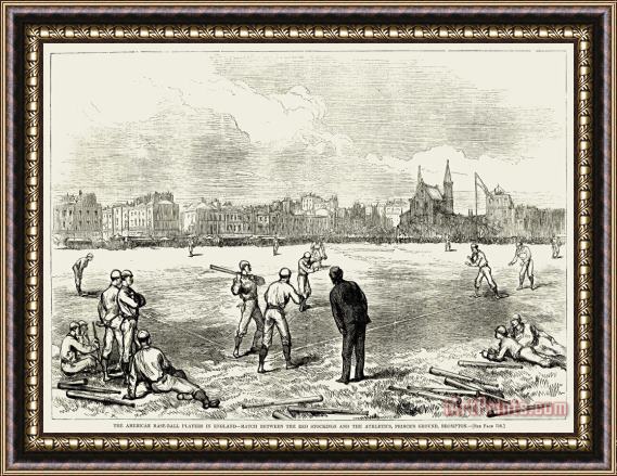 Others Baseball: England, 1874 Framed Painting