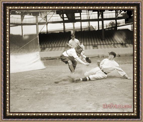 Others BASEBALL GAME, c1915 Framed Painting