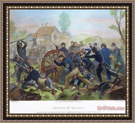 Others Battle Of Shiloh, 1862 Framed Painting