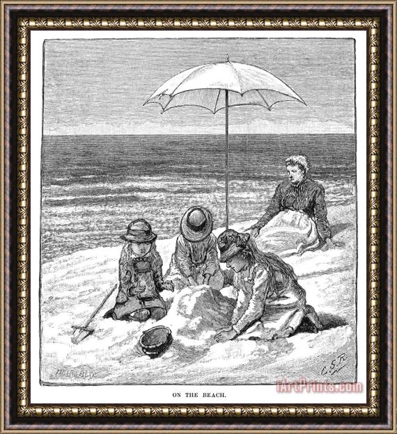 Others Beach Scene, 1879 Framed Painting