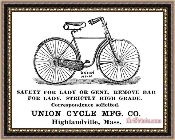 Others Bicycle Advertisement, 1890 Framed Print