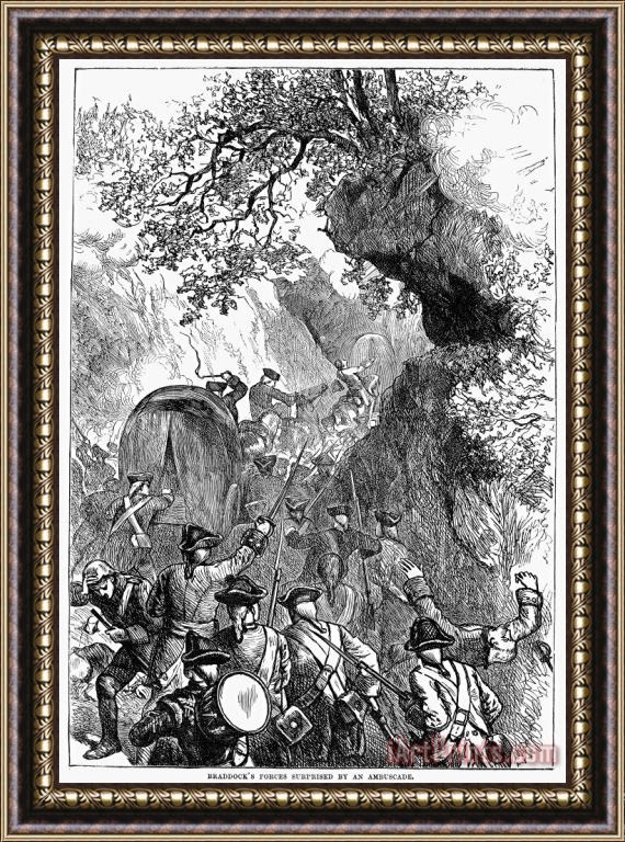 Others Braddocks March, 1755 Framed Painting