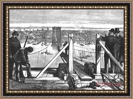 Others Brooklyn Bridge, 1877 Framed Print