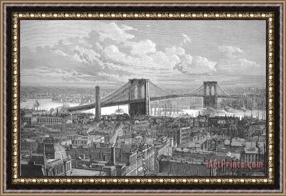 Others Brooklyn Bridge, 1883 Framed Painting