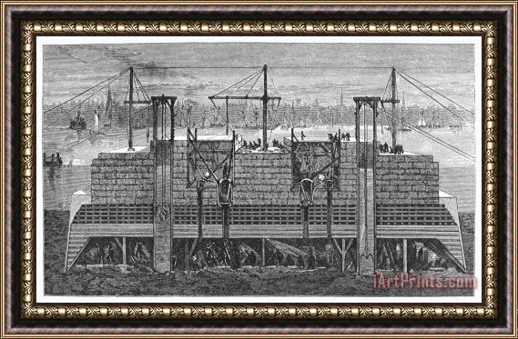 Others Brooklyn Bridge: Caisson Framed Painting