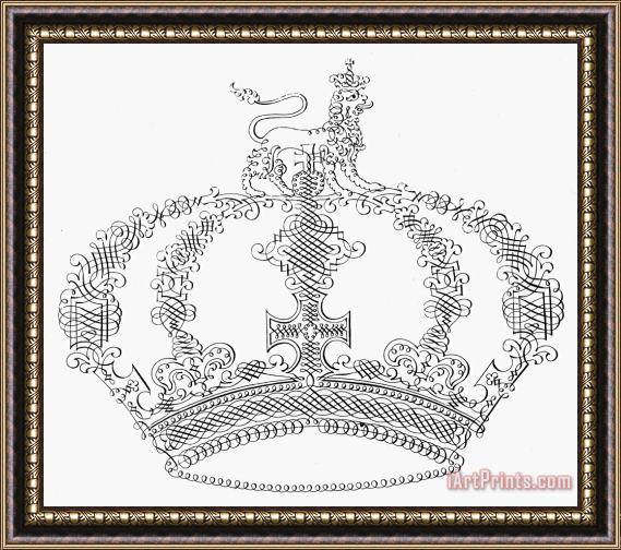 Others Calligraphy Crown Framed Painting