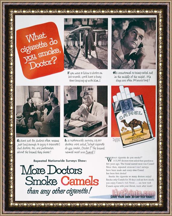 Others Camel Cigarette Ad, 1946 Framed Painting