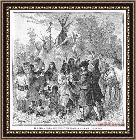 Others CANADA: FUR TRADE, c1780 Framed Print
