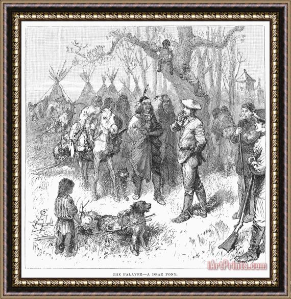Others Canada: Fur Traders, 1879 Framed Painting