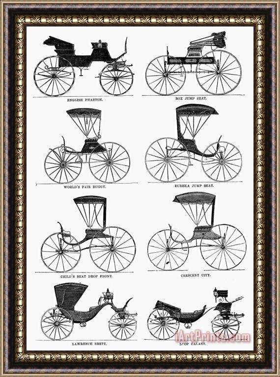 Others CARRIAGE TYPES, c1860 Framed Print