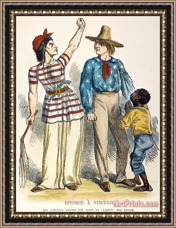 Others Cartoon: Secession, 1861 Framed Painting