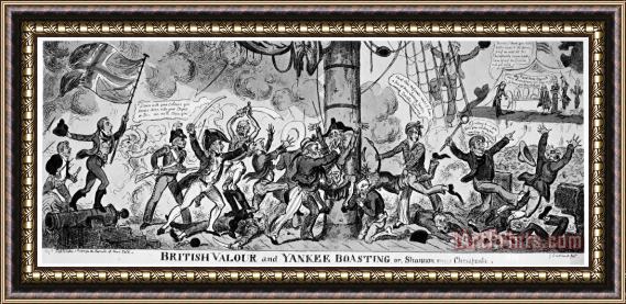 Others Cartoon: War Of 1812 Framed Painting