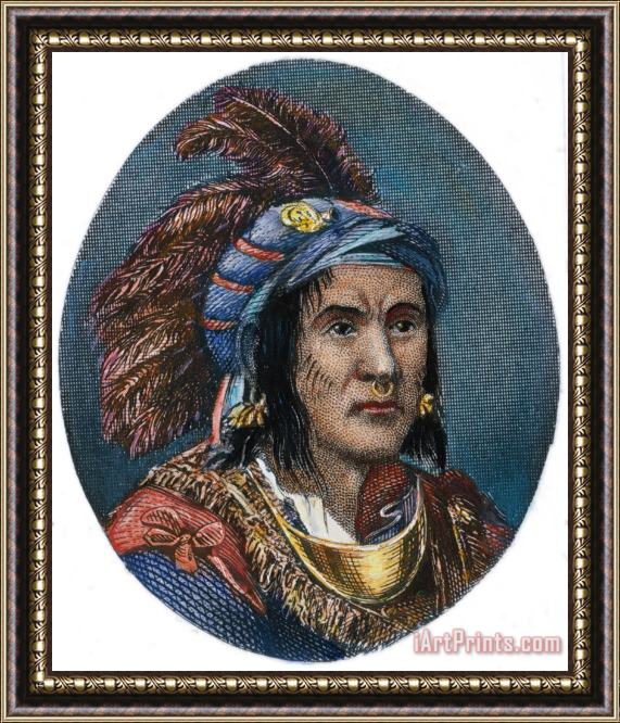 Others CHIEF PONTIAC (d.1769) Framed Painting