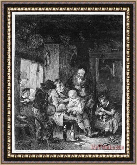 Others Children Playing Framed Painting