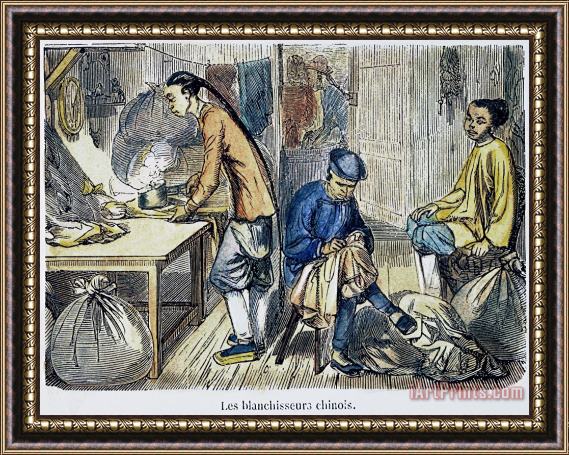 Others Chinese Immigrants, 1855 Framed Painting