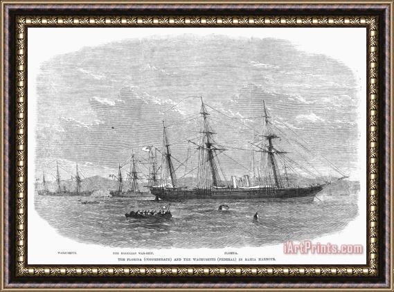 Others Civil War: C.s.s. Florida Framed Painting
