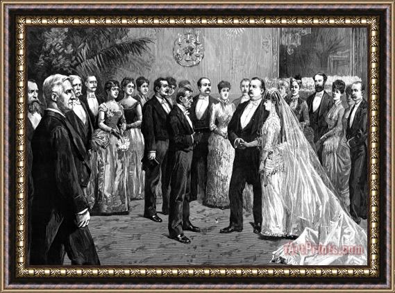 Others Cleveland Wedding, 1886 Framed Painting