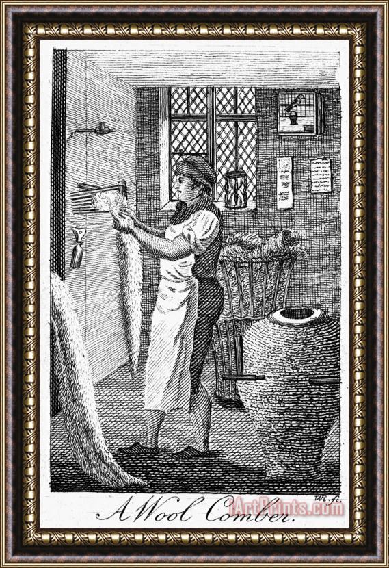 Others Colonial Wool Comber Framed Print