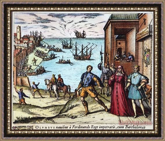 Others Columbus: Departure, 1492 Framed Painting