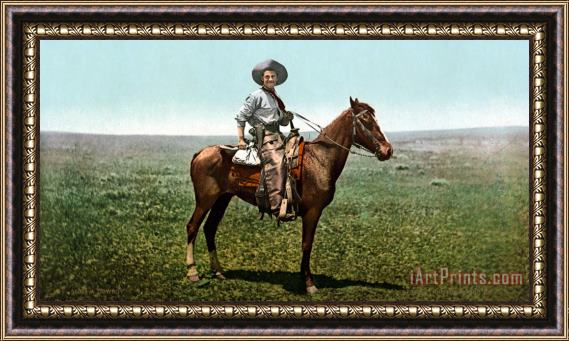 Others COWBOY, c1900 Framed Painting
