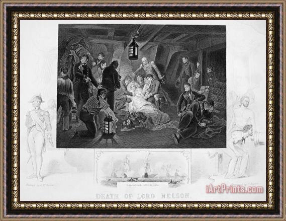 Others Death Of Nelson, 1805 Framed Painting