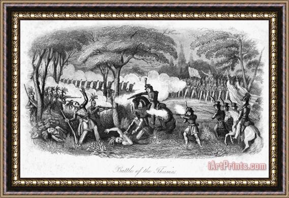Others Death Of Tecumseh, 1813 Framed Painting