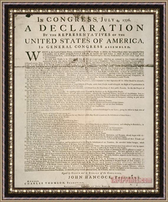 Others Declaration Of Independence Framed Print