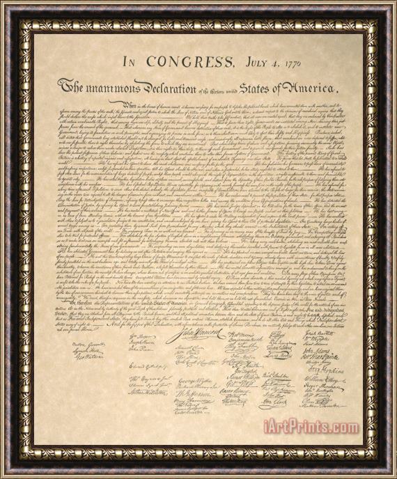 Others Declaration Of Independence Framed Painting