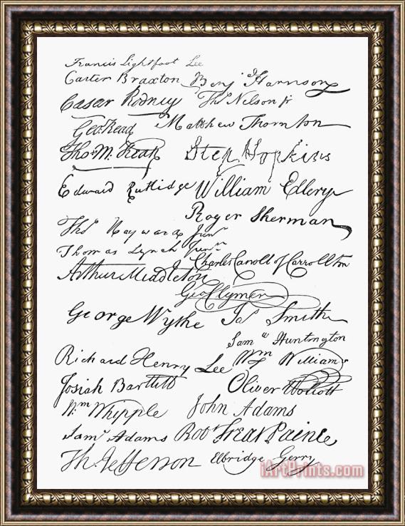 Others Declaration: Signatures Framed Print
