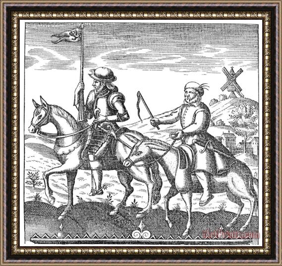 Others Don Quixote & Sancho Panza Framed Painting
