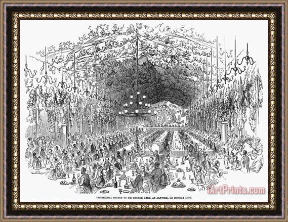 Others England: Banquet, 1853 Framed Painting