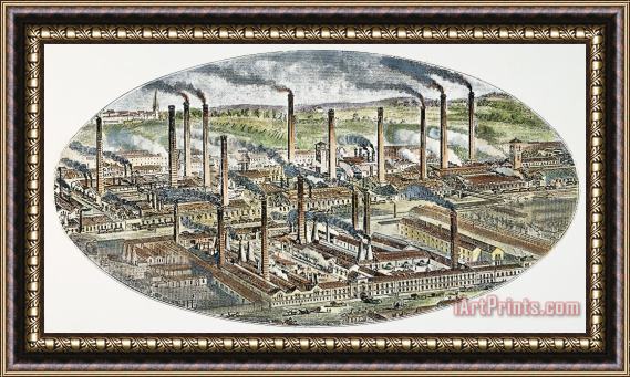 Others FACTORIES: ENGLAND, c1850 Framed Painting