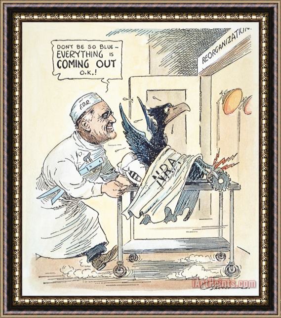 Others F.d. Roosevelt Cartoon Framed Print