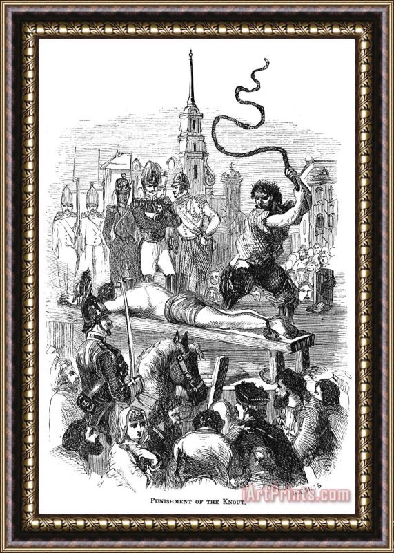 Others FLOGGING, 19th CENTURY Framed Painting