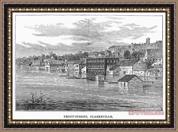 Others Flood: Clarksville, 1874 Framed Painting