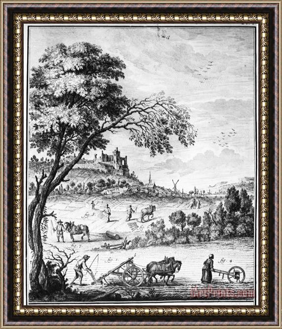 Others France: Ploughing, 1763 Framed Print