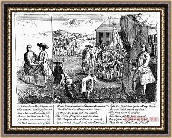 Others Franklin: Cartoon, 1764 Framed Print