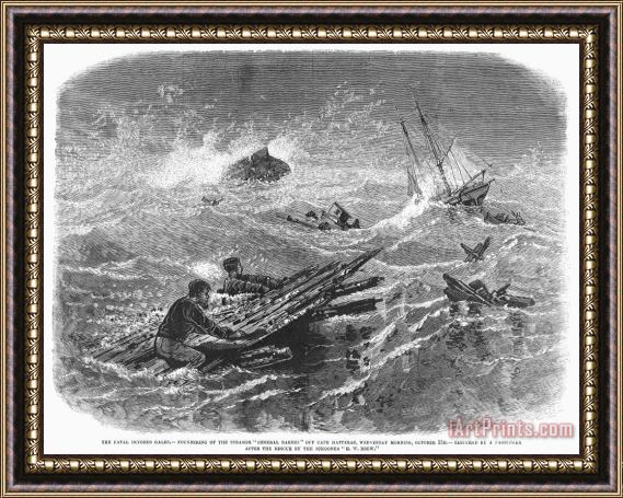 Others Gale In The Atlantic, 1878 Framed Painting